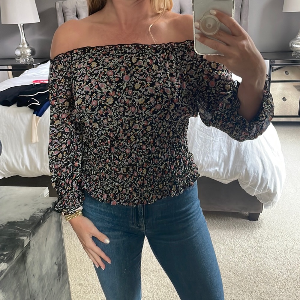 Anthropologie off the shoulder blouse